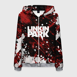 Толстовка 3D на молнии мужская Linkin Park, цвет: 3D-меланж