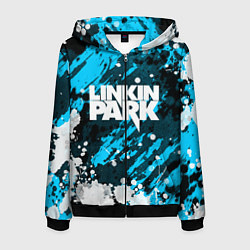 Толстовка 3D на молнии мужская Linkin Park, цвет: 3D-черный