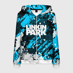 Толстовка 3D на молнии мужская Linkin Park, цвет: 3D-белый