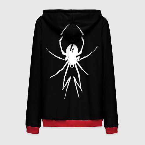 Мужская толстовка на молнии My Chemical Romance spider / 3D-Красный – фото 2