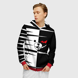Толстовка 3D на молнии мужская Monokuma, цвет: 3D-красный — фото 2