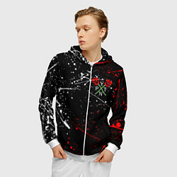 Толстовка 3D на молнии мужская Payton Moormeier: TikTok, цвет: 3D-белый — фото 2