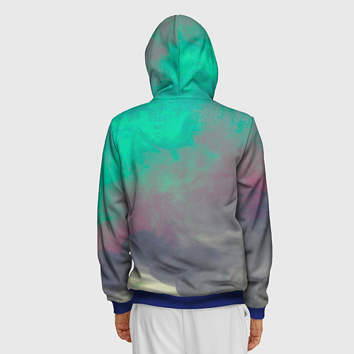 Мужская толстовка на молнии Рыбак / 3D-Синий – фото 4