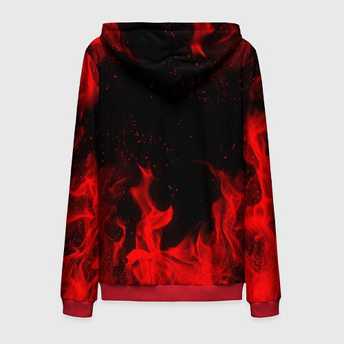 Мужская толстовка на молнии ВЕДЬМАК / 3D-Красный – фото 2