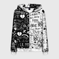 Мужская толстовка на молнии LIL PEEP LOGOBOMBING