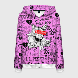 Мужская толстовка на молнии LIL PEEP LOGOBOMBING