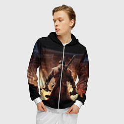 Толстовка 3D на молнии мужская Sekiro shadows die twice, цвет: 3D-белый — фото 2