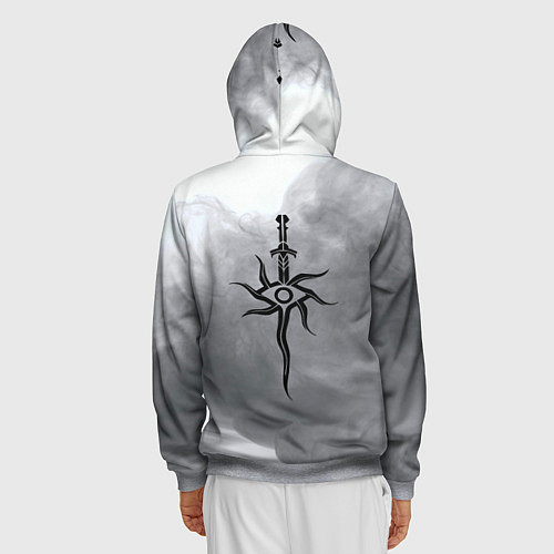 Мужская толстовка на молнии Dragon Age / 3D-Меланж – фото 4