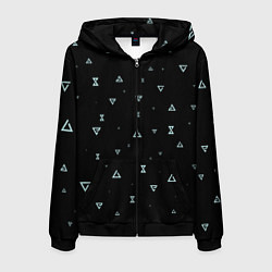 Толстовка 3D на молнии мужская Witchersigns, цвет: 3D-черный