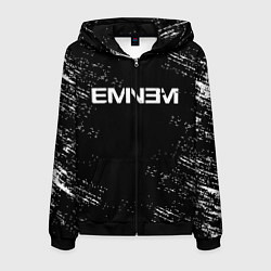 Толстовка 3D на молнии мужская EMINEM, цвет: 3D-черный