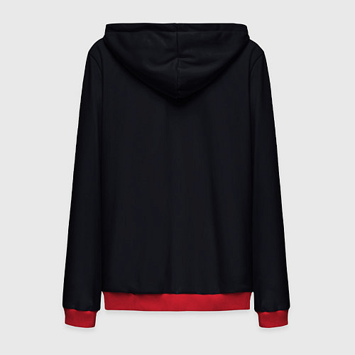 Мужская толстовка на молнии Hollow Knight / 3D-Красный – фото 2