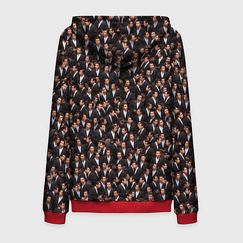 Мужская толстовка на молнии Растерянный Траволта / 3D-Красный – фото 2