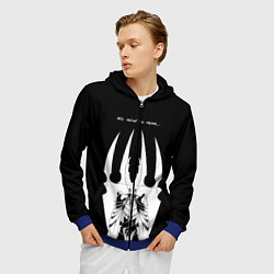 Толстовка 3D на молнии мужская Hollow Knight, цвет: 3D-синий — фото 2
