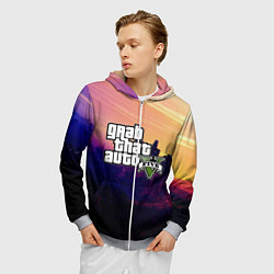 Толстовка 3D на молнии мужская GTA 5, цвет: 3D-меланж — фото 2