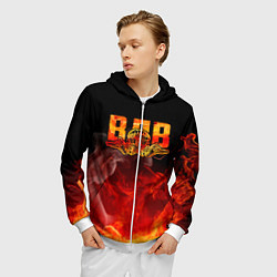 Толстовка 3D на молнии мужская ВДВ, цвет: 3D-белый — фото 2