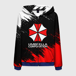 Толстовка 3D на молнии мужская UMBRELLA CORP, цвет: 3D-синий