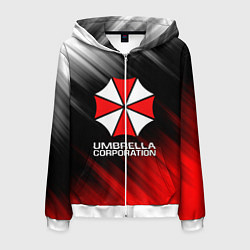 Толстовка 3D на молнии мужская UMBRELLA CORP, цвет: 3D-белый