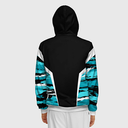 Мужская толстовка на молнии ВВС России Камуфляж / 3D-Белый – фото 4