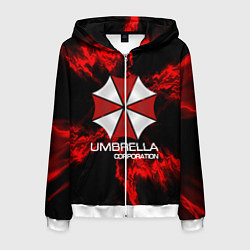 Толстовка 3D на молнии мужская UMBRELLA CORP, цвет: 3D-белый