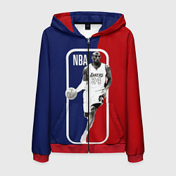 Толстовка 3D на молнии мужская NBA Kobe Bryant, цвет: 3D-красный