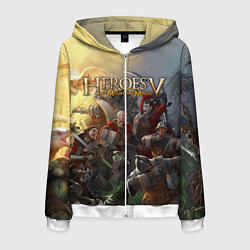 Толстовка 3D на молнии мужская Heroes of Might and Magic, цвет: 3D-белый