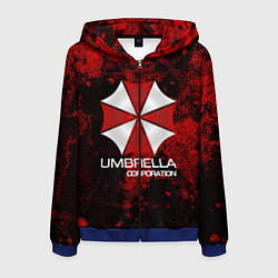 Толстовка 3D на молнии мужская UMBRELLA CORP, цвет: 3D-синий