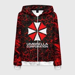 Толстовка 3D на молнии мужская UMBRELLA CORPORATION, цвет: 3D-белый