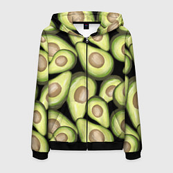 Мужская толстовка на молнии Avocado background