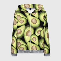 Толстовка 3D на молнии мужская Avocado background, цвет: 3D-меланж