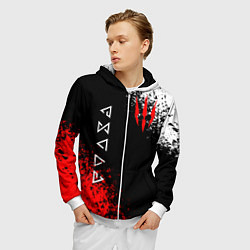 Толстовка 3D на молнии мужская THE WITCHER, цвет: 3D-белый — фото 2