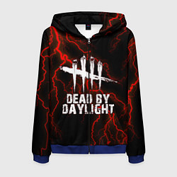 Толстовка 3D на молнии мужская Dead by Daylight, цвет: 3D-синий