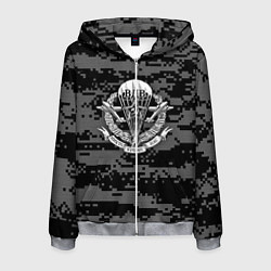 Толстовка 3D на молнии мужская ВДВ СССР, цвет: 3D-меланж