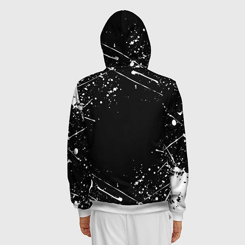 Мужская толстовка на молнии GROVE STREET GTA / 3D-Белый – фото 4