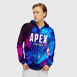 Толстовка 3D на молнии мужская APEX LEGENDS, цвет: 3D-синий — фото 2