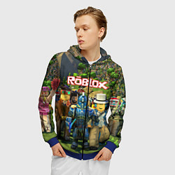 Толстовка 3D на молнии мужская ROBLOX, цвет: 3D-синий — фото 2