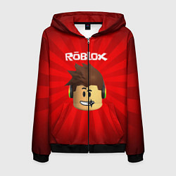 Толстовка 3D на молнии мужская ROBLOX, цвет: 3D-черный