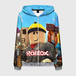 Толстовка 3D на молнии мужская ROBLOX, цвет: 3D-меланж