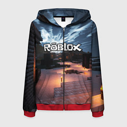 Толстовка 3D на молнии мужская ROBLOX, цвет: 3D-красный