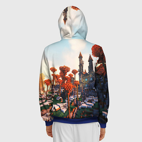 Мужская толстовка на молнии ROBLOX GAME / 3D-Синий – фото 4