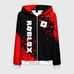 Толстовка 3D на молнии мужская ROBLOX, цвет: 3D-белый