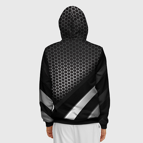 Мужская толстовка на молнии BMW / 3D-Черный – фото 4