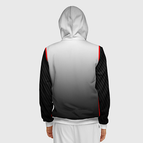 Мужская толстовка на молнии NISSAN NISMO / 3D-Белый – фото 4