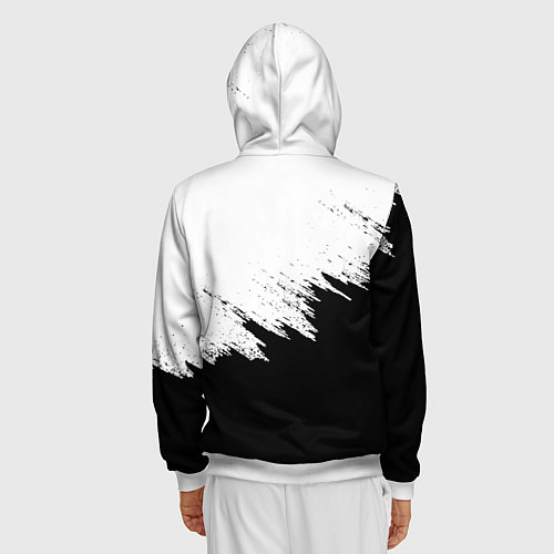 Мужская толстовка на молнии Opel / 3D-Белый – фото 4