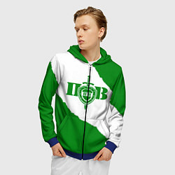 Толстовка 3D на молнии мужская Пограничные Войска, цвет: 3D-синий — фото 2