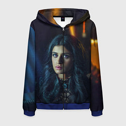Толстовка 3D на молнии мужская ЙЕННИФЕР, цвет: 3D-синий