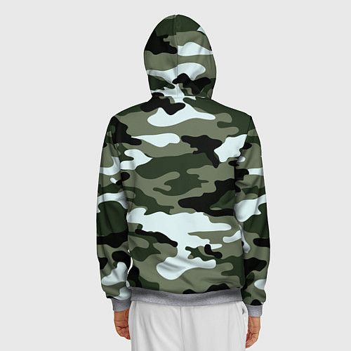 Мужская толстовка на молнии Пограничные Войска / 3D-Меланж – фото 4