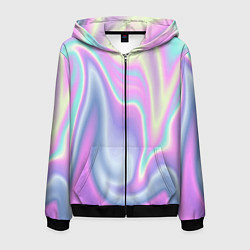Толстовка 3D на молнии мужская Vaporwave, цвет: 3D-черный