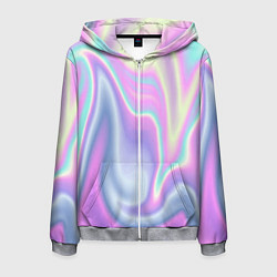 Толстовка 3D на молнии мужская Vaporwave, цвет: 3D-меланж