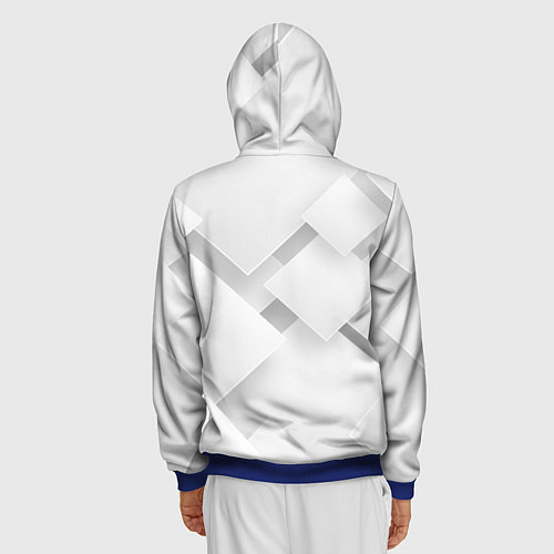 Мужская толстовка на молнии Геометрическая Абстракция / 3D-Синий – фото 4
