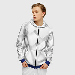 Толстовка 3D на молнии мужская Геометрическая Абстракция, цвет: 3D-синий — фото 2